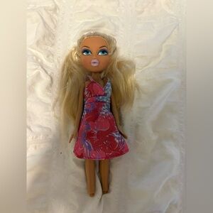 Blonde Fashion Doll in Pink Floral Dress